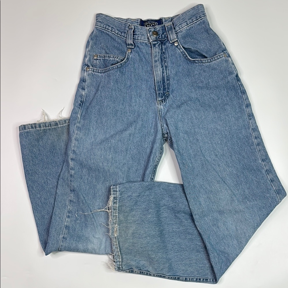 Vintage Lee Pipes Denim Jeans Youth Size 14 Slim 24x28